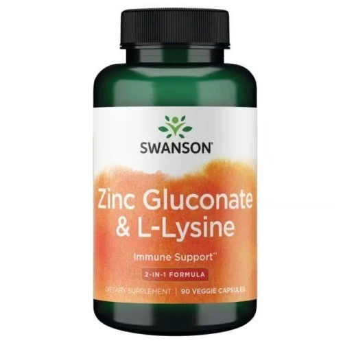 SWANSON Zinkglukonat & L-Lysin - Zinkglukonat & L-Lysin (90 Kapseln).