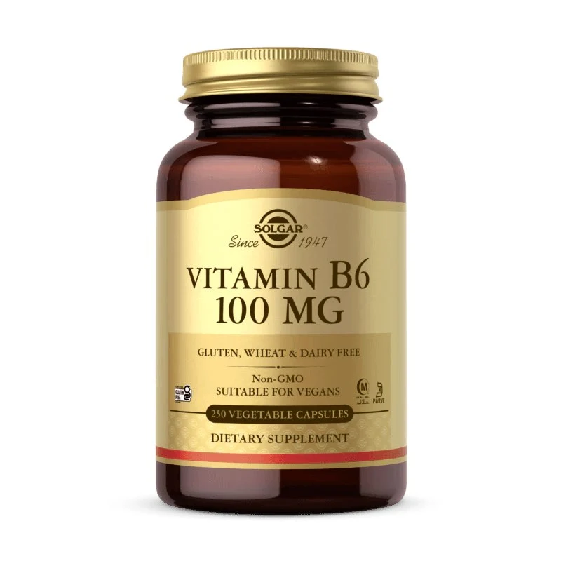 SOLGAR Vitamin B6 - Vitamin B6 100 mg (250 Kapseln)