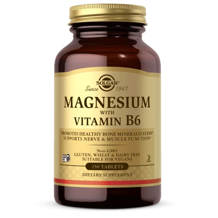 SOLGAR Magnesium mit Vitamin B6 - Magnesium mit Vitamin B6 (250 Tabletten).
