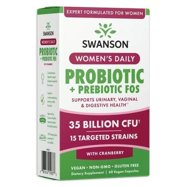 SWANSON Women's Daily Probiotic + Prebiotic (60 Kapseln).
