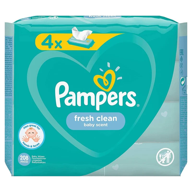 Fresh Clean Pampers Tücher 4x52Stk