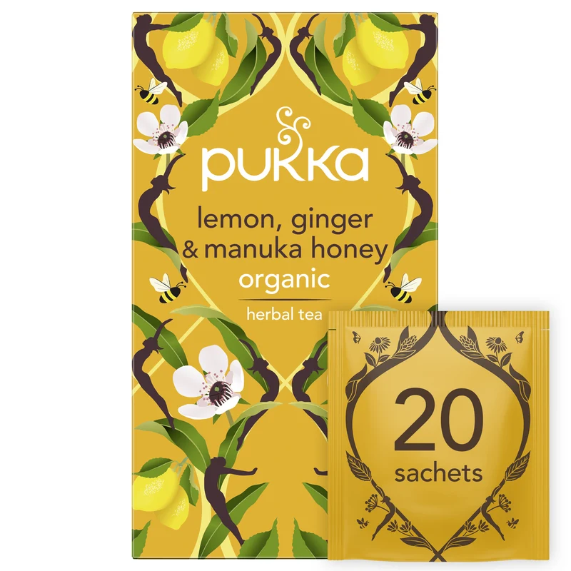 PUKKA Lemon, Ginger & Manuka 20 tepåsar (4 x 20st)