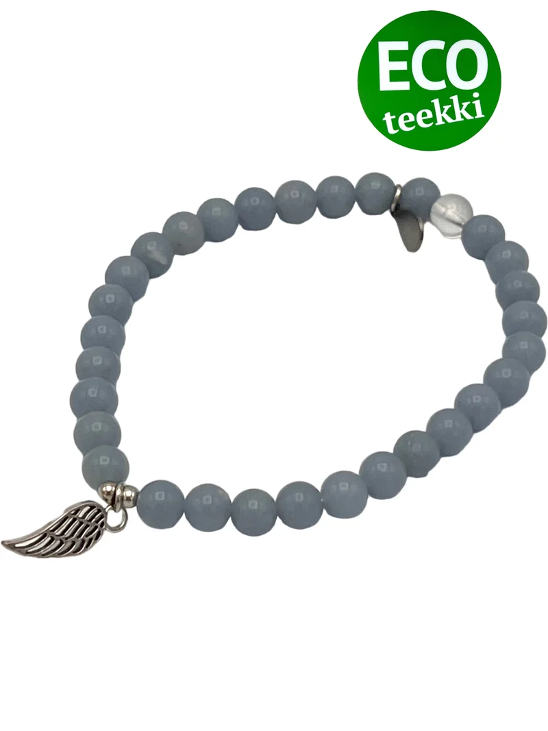 Armband 6mm Angelit - Änglavinge
