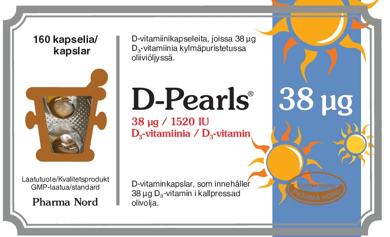 D-Pearls 38 ug 160 kaps.