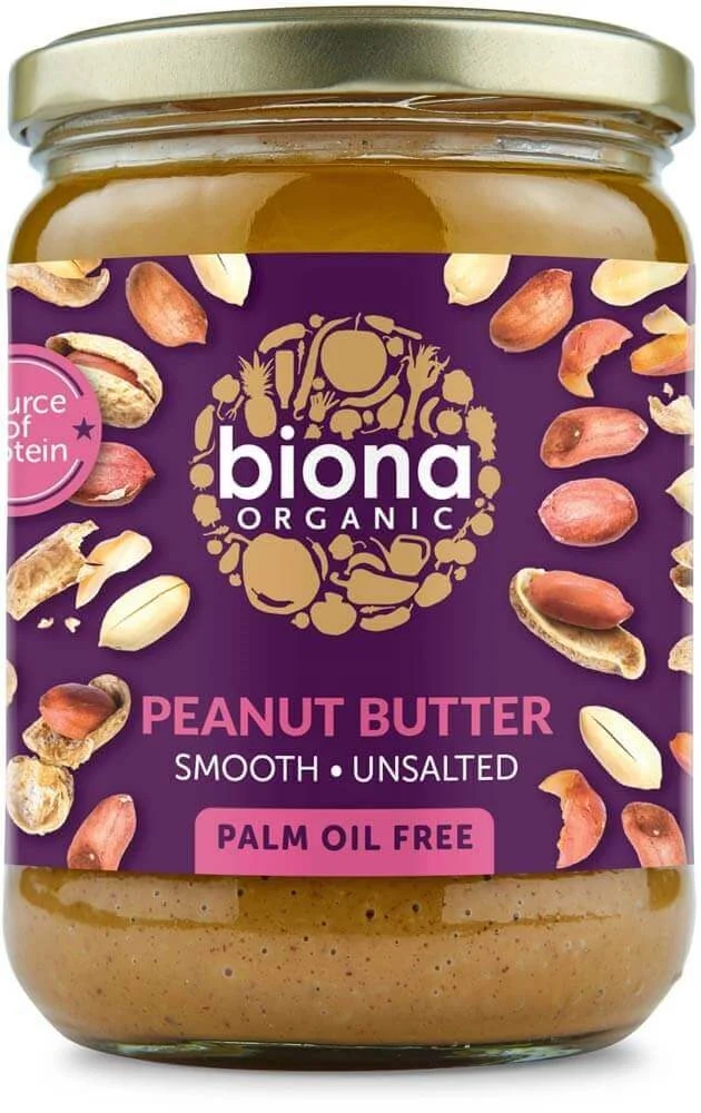 Biona Jordnötssmör Smooth 500g Ekologisk