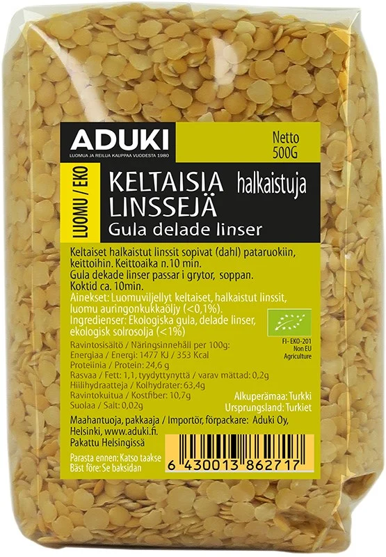 Gul delad lins (L) 500g