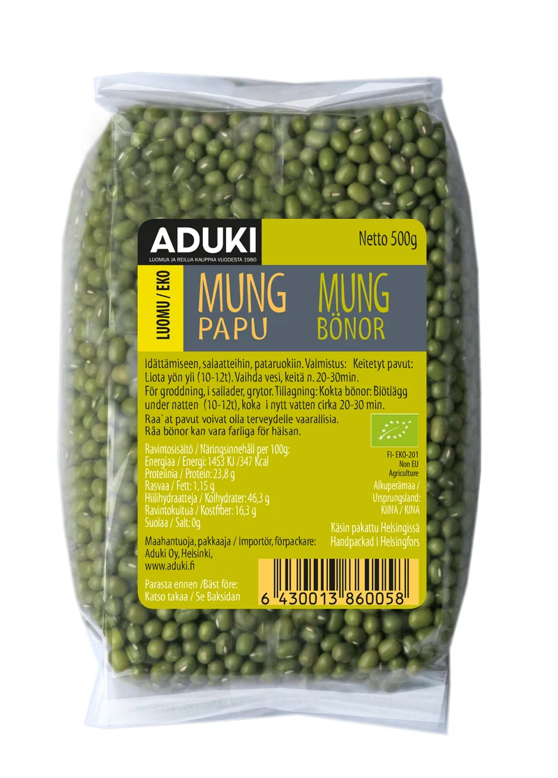 Aduki Mungpapu 500g Luomu