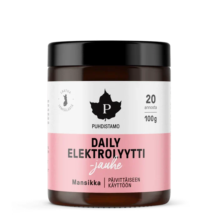 Elektrolytpulver Daily Jordgubb 100g
