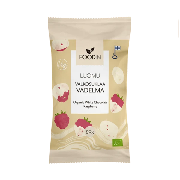 Foodin - Vitchoklad Hallon (L)