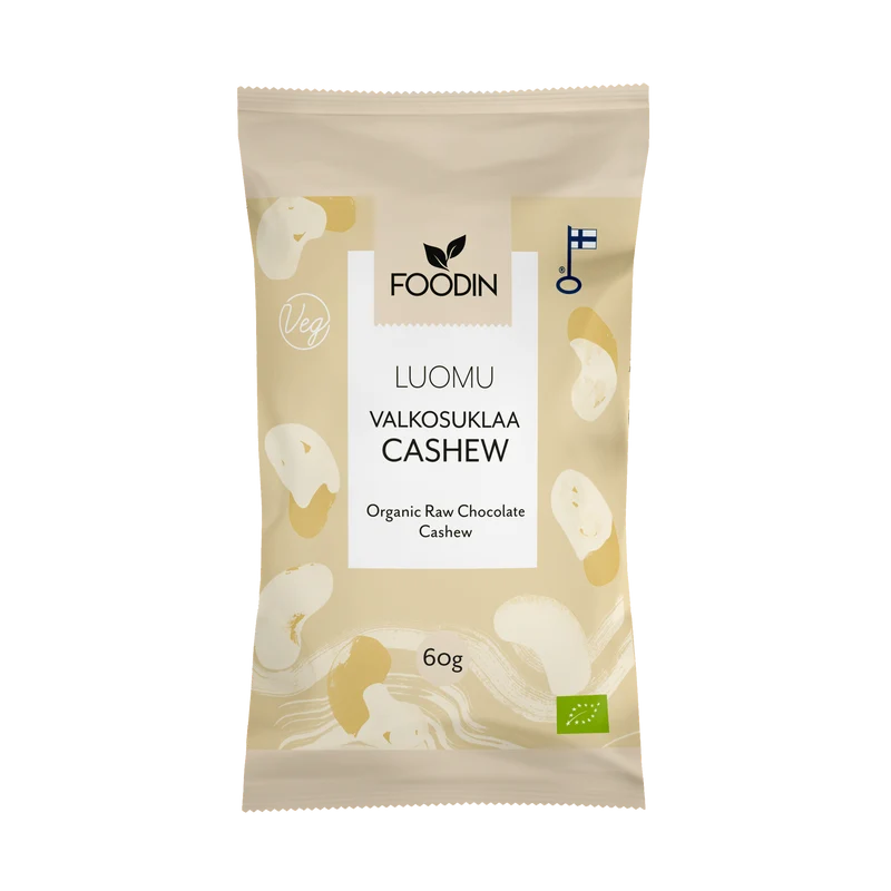 Foodin - Vit choklad cashew (L) 60g