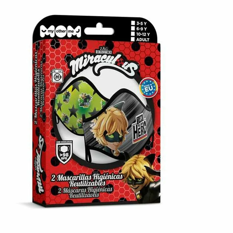 Hygieeninen uudelleen käytettävä hengityssuojain My Other Me Cat Noire Premium 10-12 vuotta