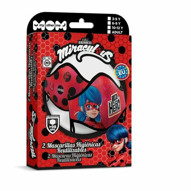 Hygieeninen uudelleen käytettävä hengityssuojain My Other Me Ladybug Premium 6-9 vuotta