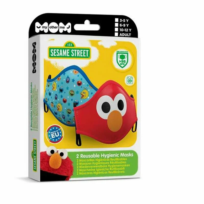 Hygieeninen uudelleen käytettävä hengityssuojain Sesame Street Premium Aikuinen