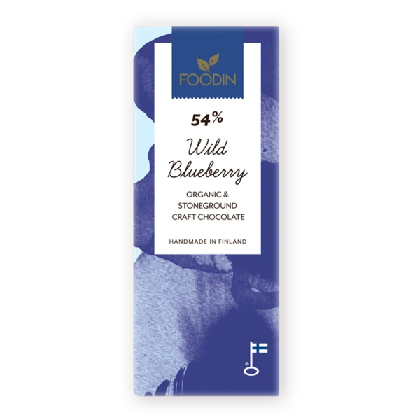 Foodin - Rawchoklad (L) 54%, Wild Blueb
