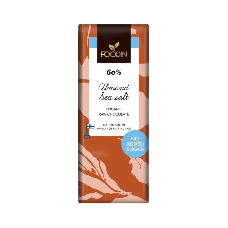 Foodin - Raakasuklaa Almond-Seasalt 40g