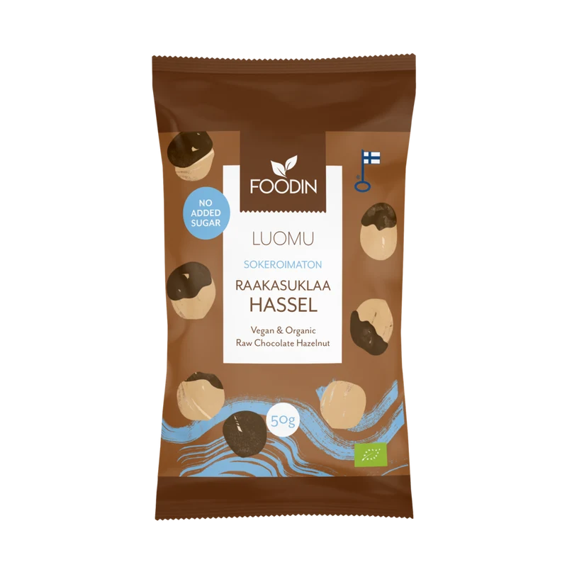 Foodin - Raw Chocolate Hasselnöt (L) 50g