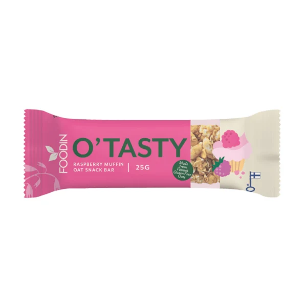 O´Tasty Havrebar Hallonmuffin 25g