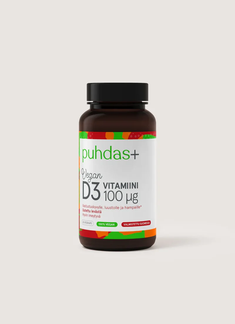 puhdas+ Växtbaserat D3-vitamin 100µg
