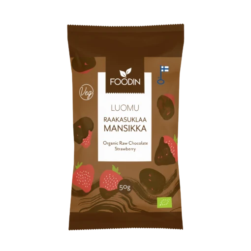 Foodin - Raakasuklaamansikka 50g