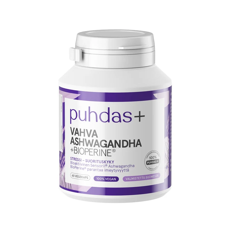 puhdas+ Stark Ashwagandha+Bioperine 60kps.