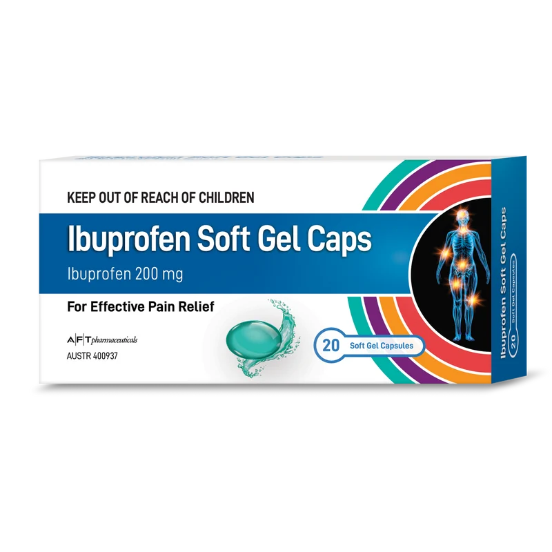 AFT Ibuprofen Soft Gel Caps 200mg 20s
