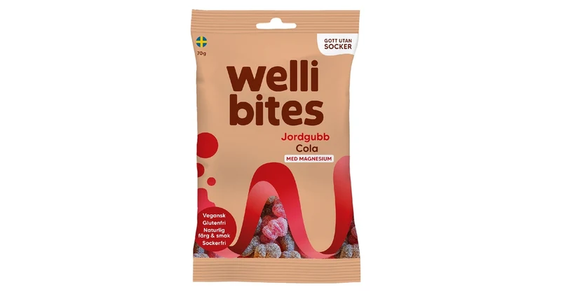 Wellibites Jordgubb & Cola 70g