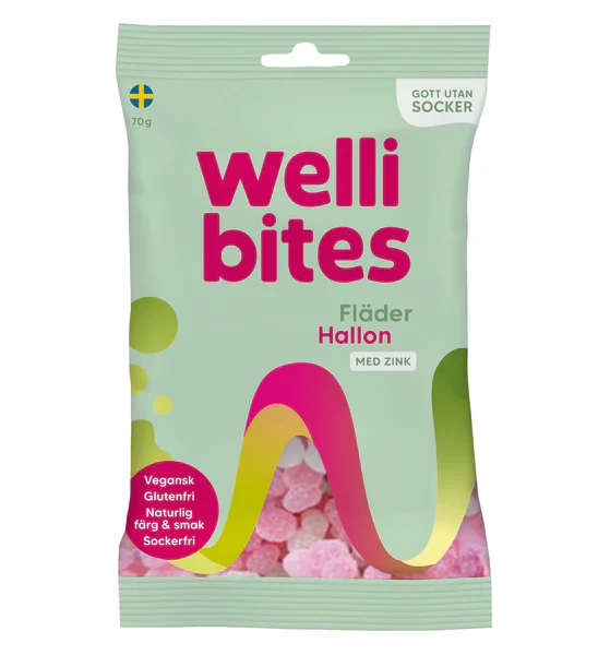 Wellibites Seljanmarja & Vadelma 70g
