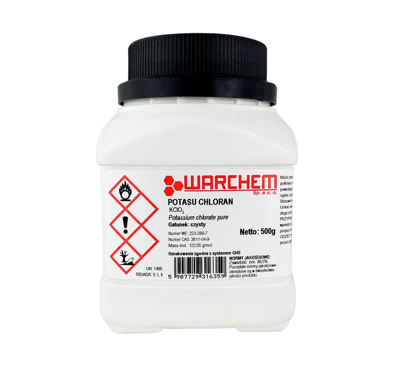 POTASSIUM CHLORATE - rein 500g WARCHEM