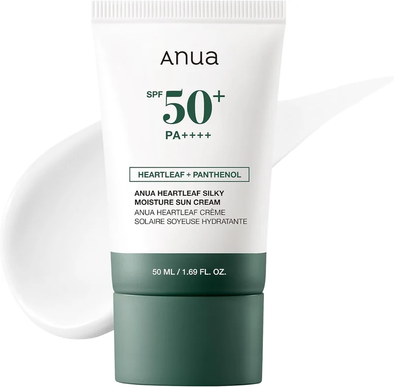 Anua Heartleaf Silky Moisturising Sun Cream SPF 50 PA++++ 50ml