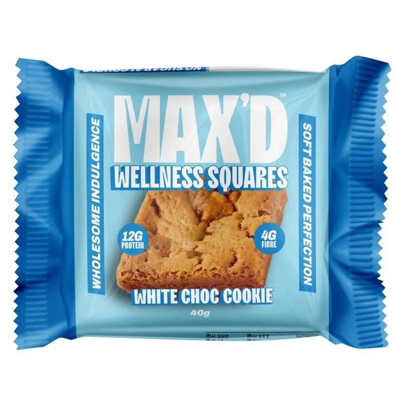 MAX'D Wellness Squares White Choc Cookie 40g