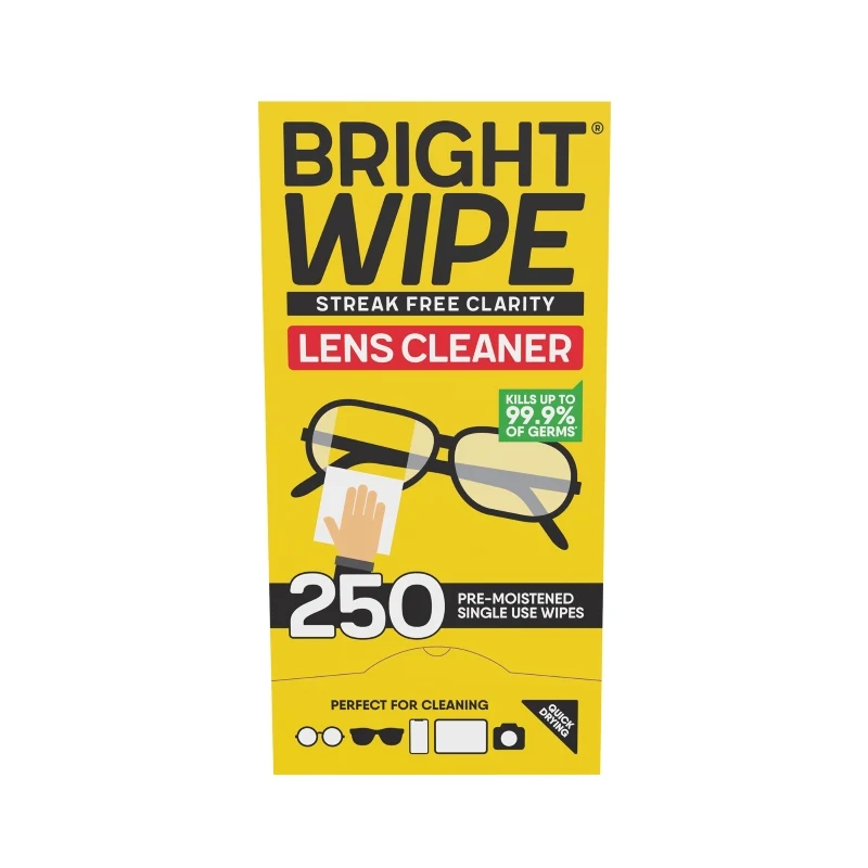 Brightwipe Antibacterial Lens Cleaner 250 Bulk