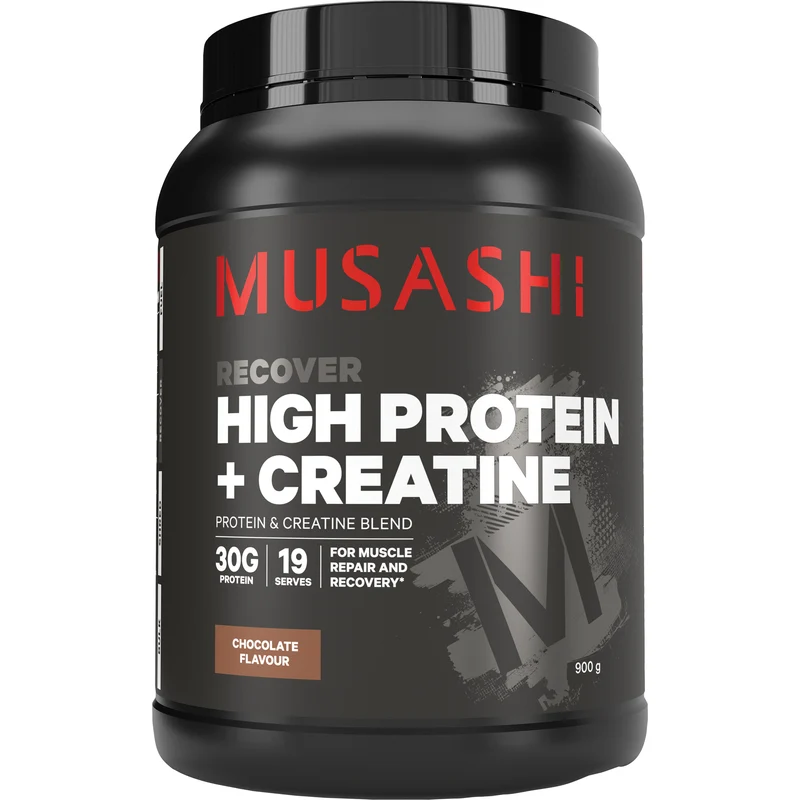 MUSASHI High Protein + Creatine Chocolate 900g