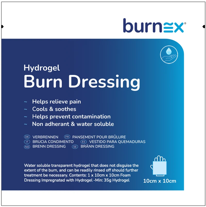 BURNEX Burn Hydrogel Dressing 10cm x 10cm