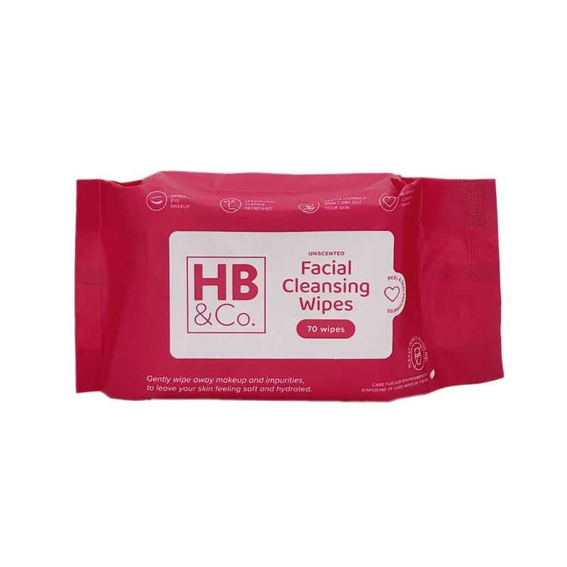 HB&Co Facial Cleansing Wipes 70pk