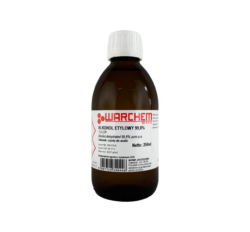 ETHYL ALKOHOL 99,8% - CZDA 250ml WARCHEM