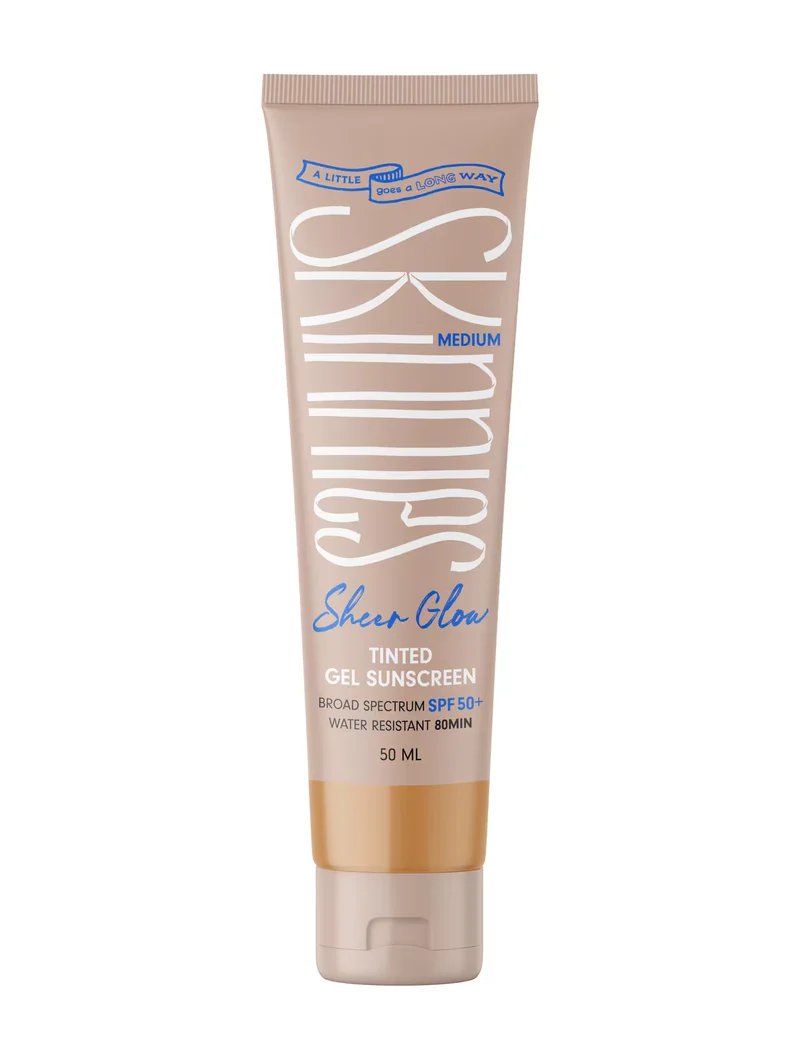 SKINNIES Shr Glw Tint SPF50 Med 50ml