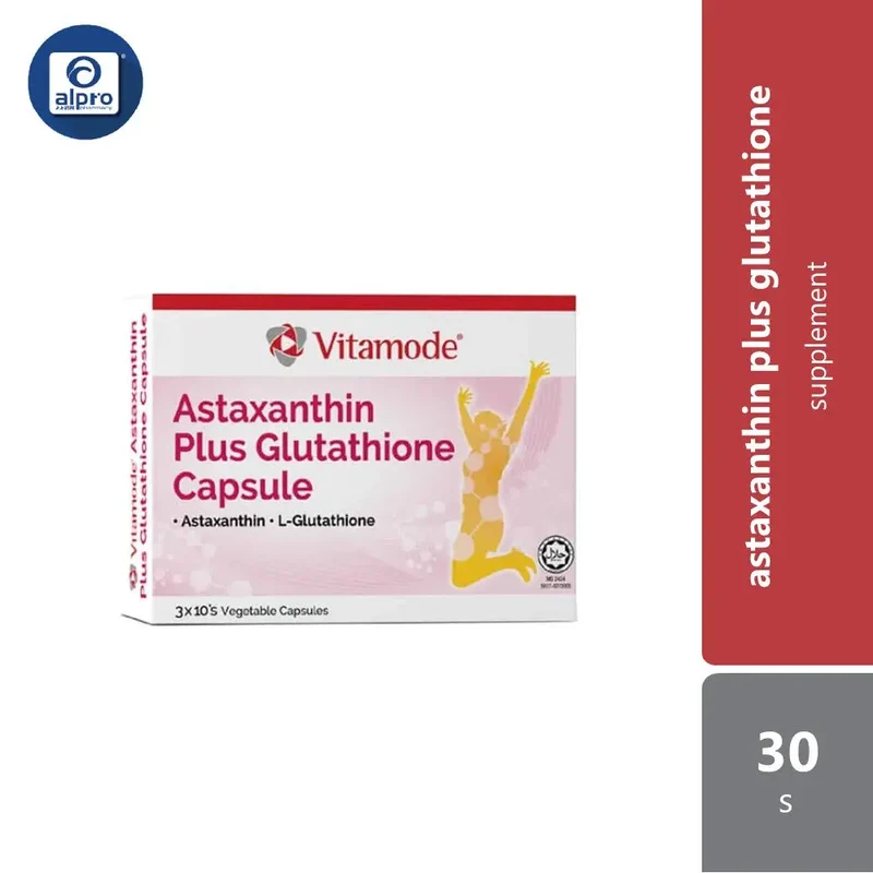Vitamode Astaxantin Plus Glutathione 3mg/100mg Capsule 3x10s | Daily Supplement