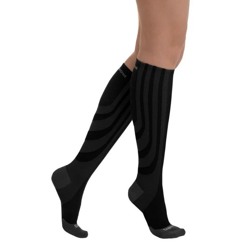 SANKOM PATENT SOCKS ACTIVE COMPRESSION BLACK COLOR SIZE
