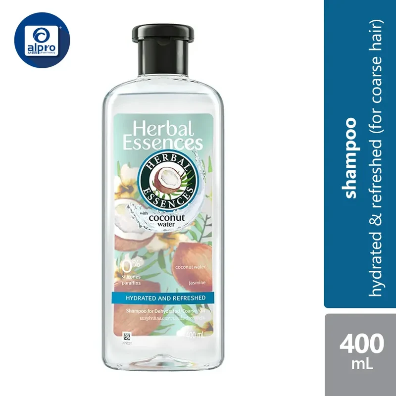 Herbal Essences Coconut Water Hydrated And Refreshed Shampoo For Dehydrated Hair 400ml | Hydrating