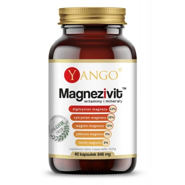 YANGO Magnezivit - Vitamine und Mineralien (40 Kapseln).