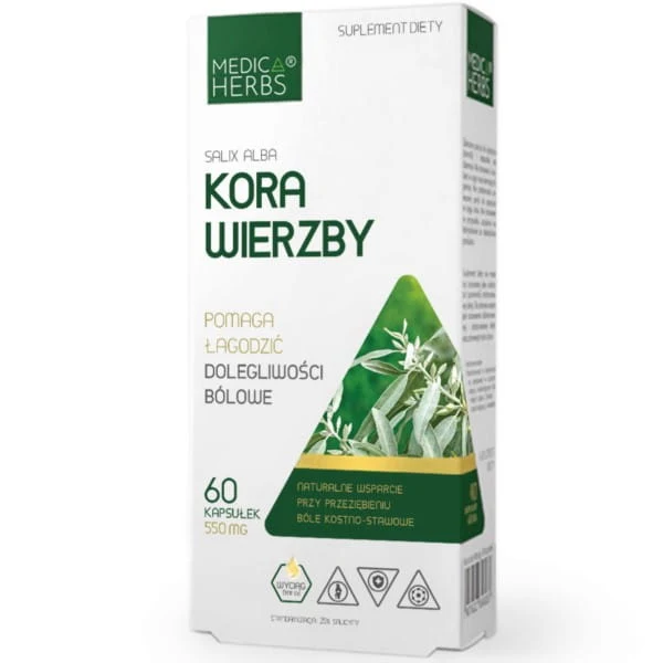 MEDICA HERBS Weidenrinde 550mg, 60 Kapseln.