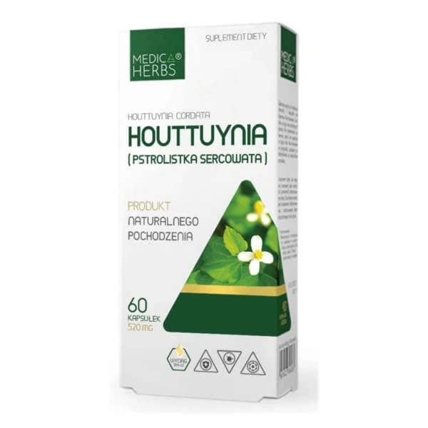 MEDICA HERBS Houttuynia (Herzgespann) 520mg, 60 Kapseln.
