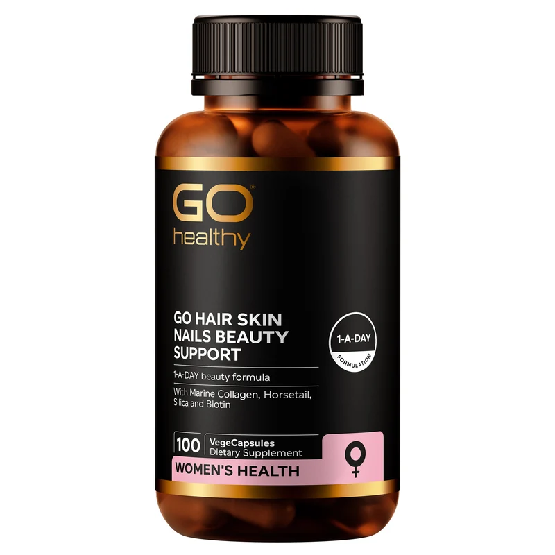 GO Healthy GO Hair, Skin & Nails Beauty Support Supplement 100 VCaps