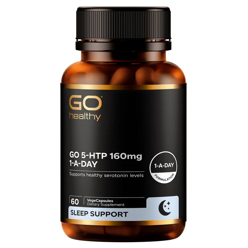 GO Healthy GO 5-HTP 160mg 1-A-Day Sleep Supplement 60 VCaps