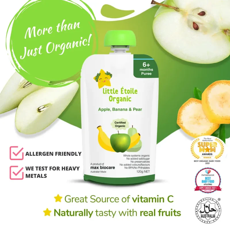 Little Étoile Organic - Various Flavour 120G | Rich In Calcium & Phosporus For Kids