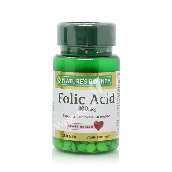 Natures Bounty Folic Acid 400mcg Tablets 250'S