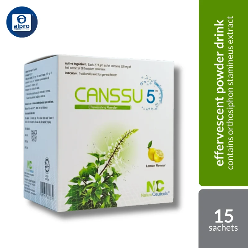 NatureCeuticals Canssu-5 Effervescent Powder 15s | Traditionally Used for General Health