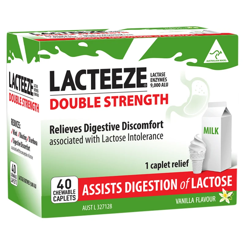 Lacteeze Ultra Double Strength Aids Digestion Of Dairy Chewables 40 Caplets