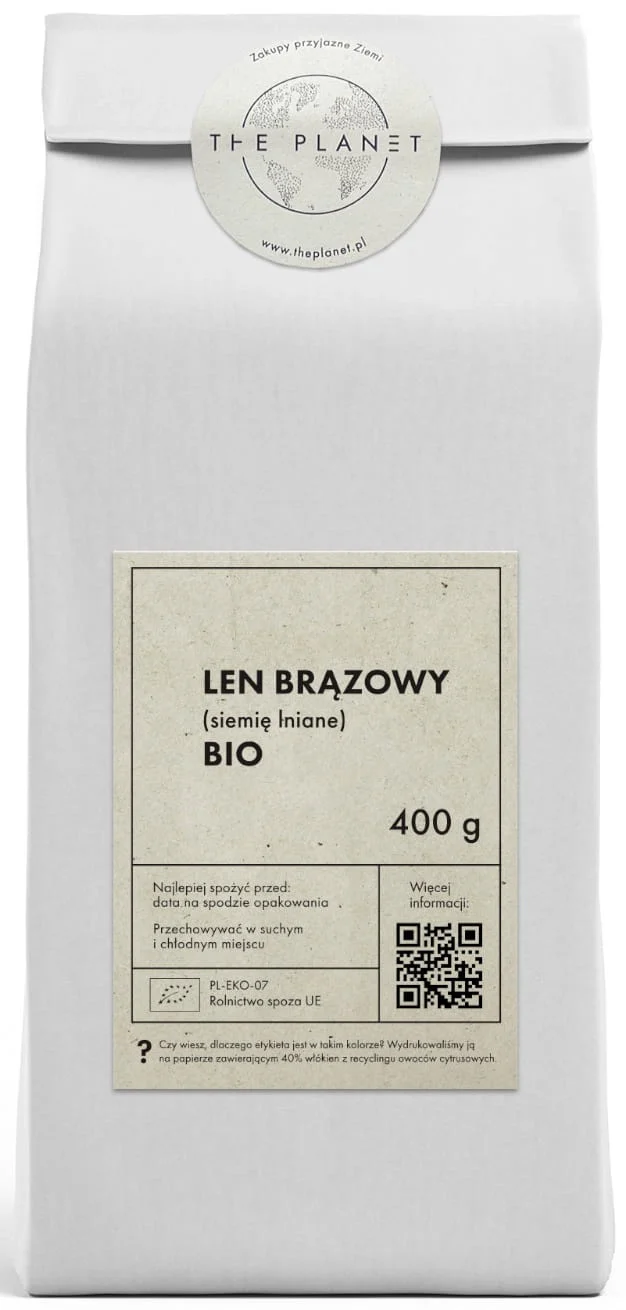 Brauner Flachs (Leinsamen) BIO 400 g - THE PLANET