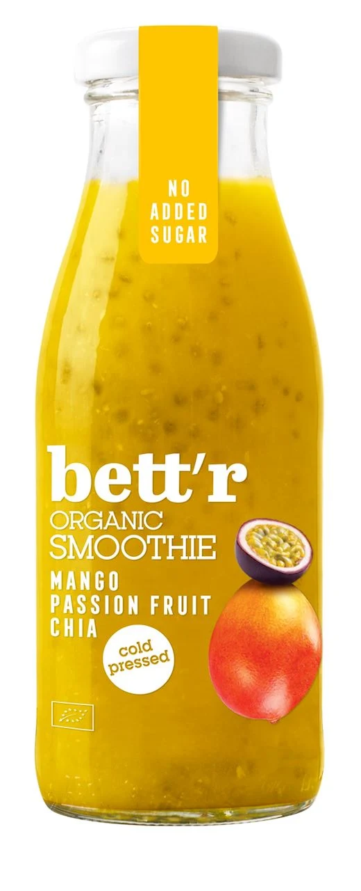 KALTVERPACKTE SMOOTHIE MIT MANGO, MARACUY UND CHIA BIO 250 ml - BETT'R